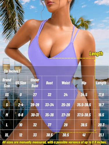 Image of ShawGobow Sexy Swimsuit for Women,Backless Scrunch Butt High Cut Monokini,One Piece Cheeky Bathing Suit Beach Pool Party