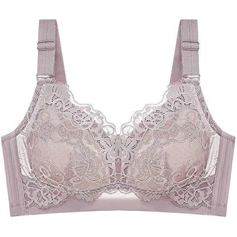 Bras for Women Support Full Coverage Bra minimizers Bra Women Bras Wireless Unpadded Bras for Women Support Bra no Wire Non Padded Lined Minimizer Bras for Women Wirefree Pink 40D 40 d Cover