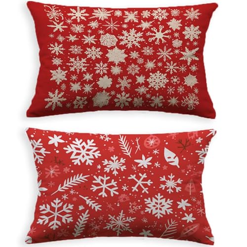 Fundas Cojines 40x60cm Evita Desgaste con Terciopelo Doble Cara para Almohada Sofá Rojo 3