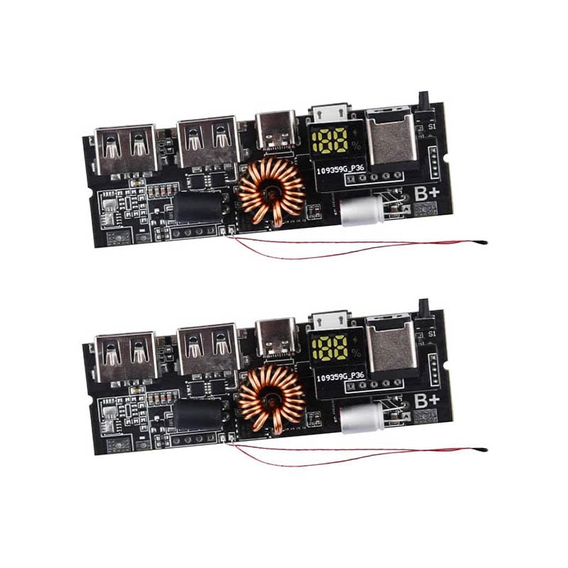 2Pcs 5S 100W PD100W QC4 PD3.0 Dual C Port bidirectional Power Module Circuit Board DIY Main Board
