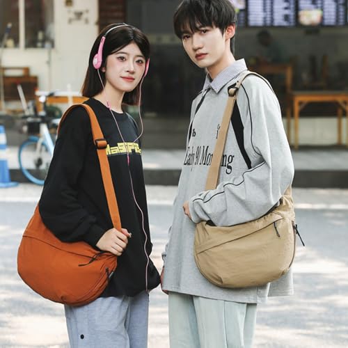 Image of Crescent Crossbody Bags for Women Nylon Travel Luna Hobo Bag Dumpling Purse