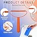 Honeydak 3 Pieces Hair Remover Tool Dog Hair Remover Pro Silicone Cleaner Brush Roller Fuzz Hairball Brush for Carpet Rake, Car Mat, Couch, Pet Bed, Clothes(Blue, Orange)