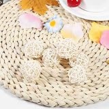 Hapivida Wicker Rattan Bälle, 20 Prozent dekorative Rattan -Ball -Ornamente für Vase -Herzstückschalen Kugeln für Wohnkultur (Weiß)