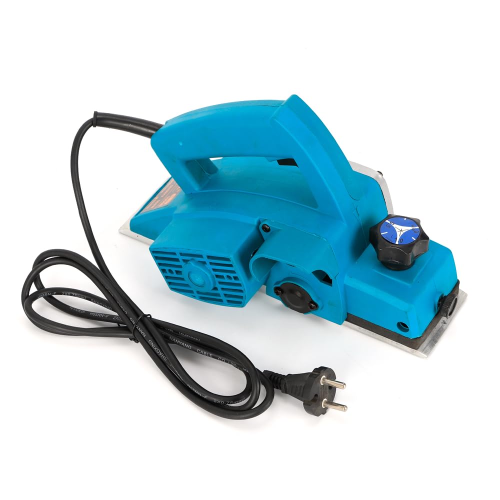 Cepilladora eléctrica de 800 W, con regla guía y guía en V, cepilladora ligera para madera con profundidad ajustable de 0 a 1 mm, cepilladora con motor de cobre para carpintería