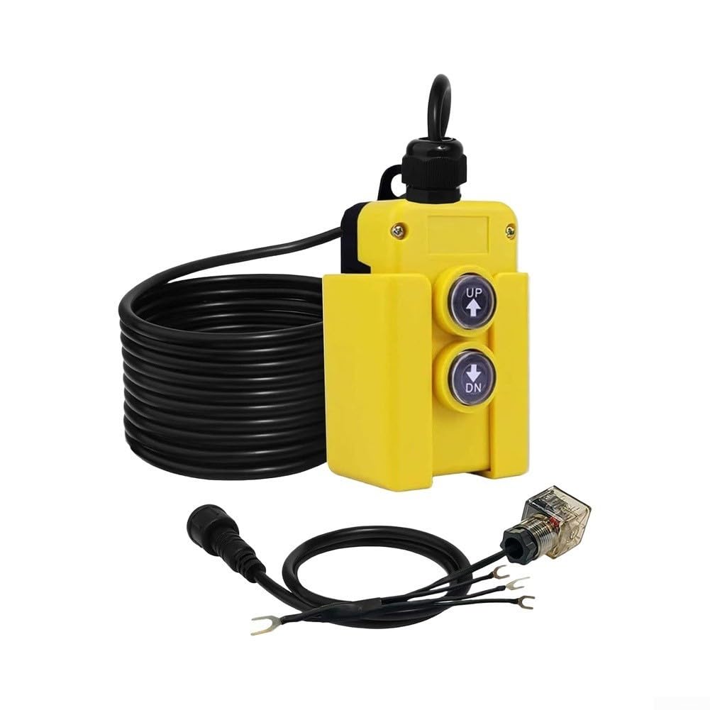 Commutateur à distance 12 V 4 fils pour pompe hydraulique basculante étanche 12 V avec câble de 4,5 m pour pont élévateur hydraulique Interrupteur à distance 12 V pour remorque à bascule et pour