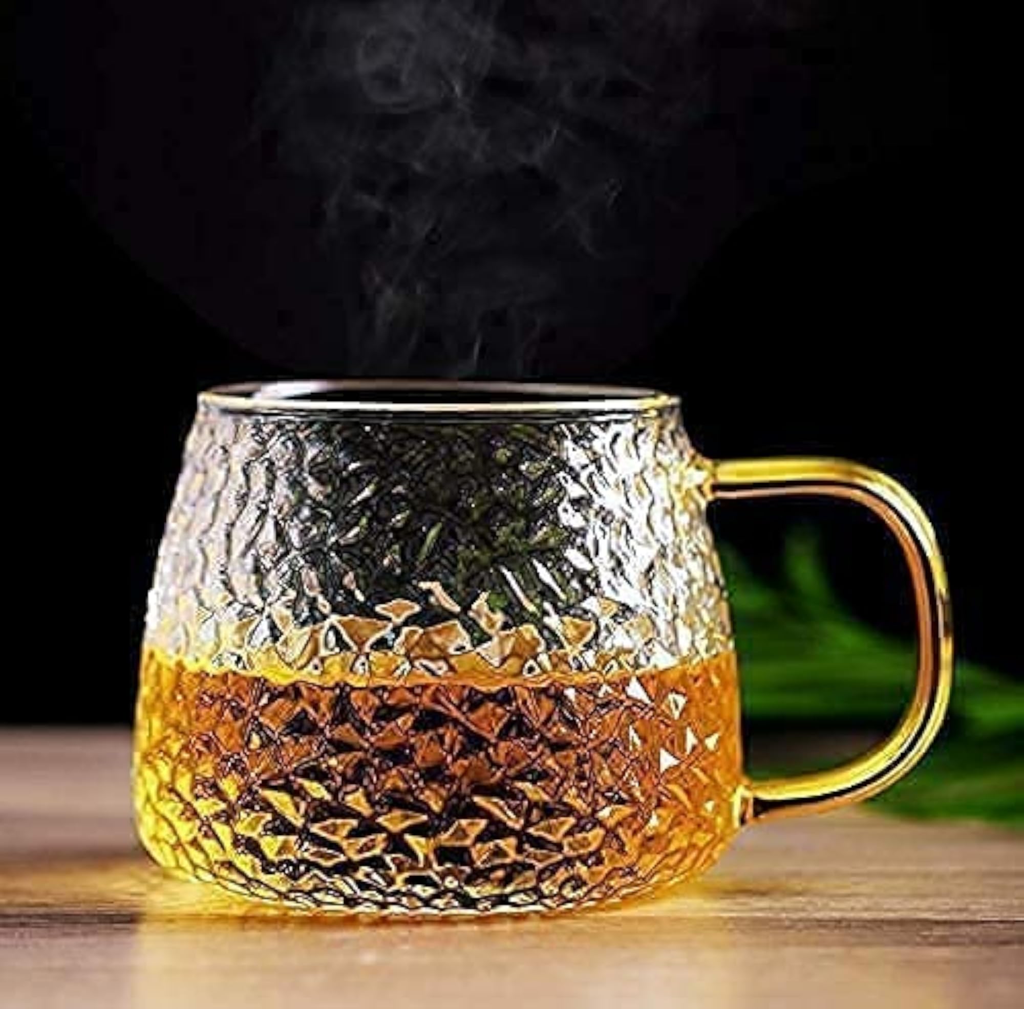 Tea and Coffee Cup Glass Mug Set of 2