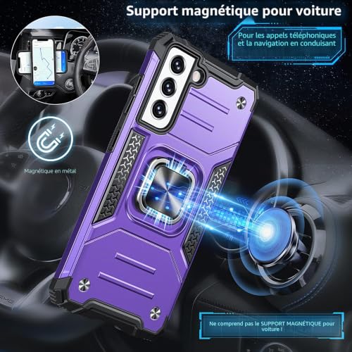 Coque S21 FE violette DASFOND idéale pour support voiture