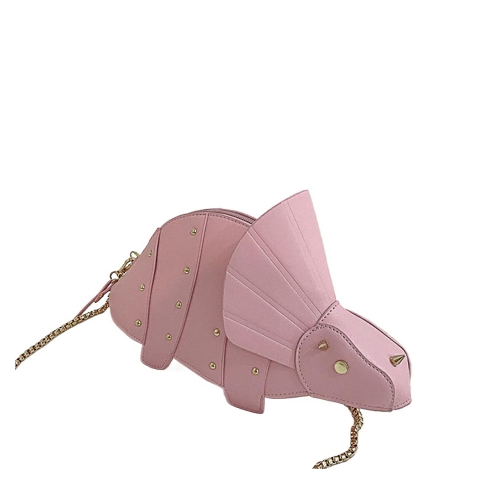 Bolso Tachuelas Bolso de hombro tipo bandolera de piel sintética con forma de dinosaurio y cadena con remaches, Mini bolso de mano for la compra