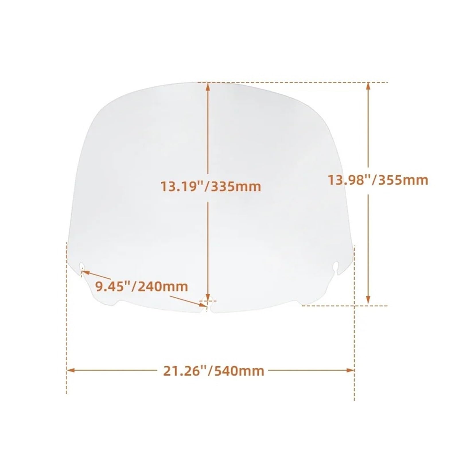Deflettore Per Touring Per Street Glide Electra Classic 2014-up Moto Parabrezza Da 13" Deflettori Antivento Copertura Cupolino Moto