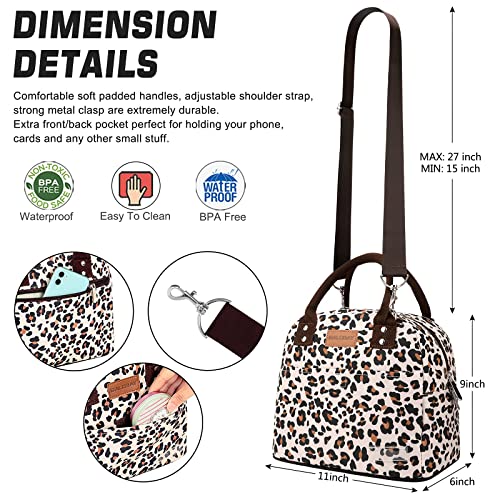 Baloray Lunch Bags For Women With Adjustable Shoulder Strap Leakproof Insulated Lunch Box Women Lunch Tote Bag Cooler Bag Container Lunch Pail Bags For Work Picnic Sports Travel #TOP7