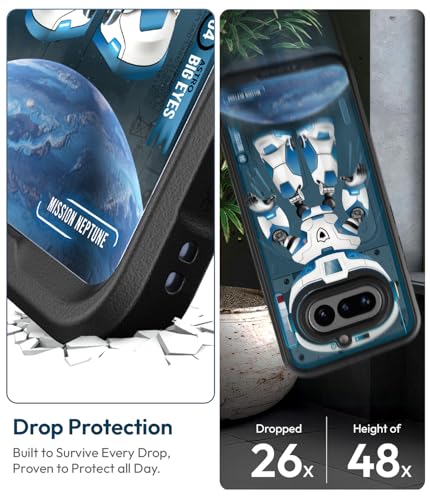 Image of KAPAVER Astro Big Eyes Back Cover Case for Nothing Phone 4a | Nothing Phone 4a Back Cover (Aqua Blue)