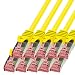 Produktbild BIGtec LAN Kabel 10 Stück 2m Netzwerkkabel Ethernet Internet Patchkabel CAT.6 gelb Gigabit SFTP doppelt geschirmt für Netzwerke Modem Router Switch 2 x RJ45 kompatibel zu CAT.5 CAT.6a CAT.7 Stecker