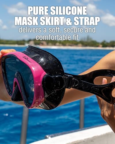 TUSA Sport Adult Serene Mask and Snorkel Combo, Black/Black Mirrored Lens (UC-1625PMQB-BKB) — view 4