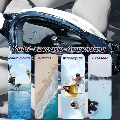 HSTWODE Optical Swimming Goggles with Optical Corrective Lenses | Diopters: -0 to -6.0 | Anti-Fog | Anti-Fog UV Protection | Super Fit | Includes Stable Box (Lake Blue White, -3.5) - Image 5