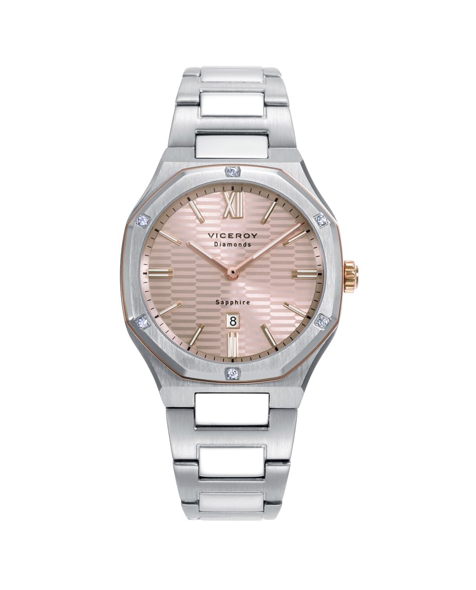 Viceroy Reloj Mujer Analógico - Colección Laura Escanes - 33 mm - Acabado Dorado - Cristal de Zafiro - Sumergible 10 ATM - Movimiento de Cuarzo – 45004-83