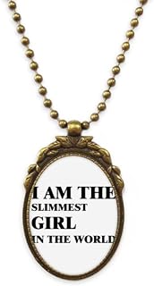 Chaveiro com pingente de contas vintage I AmThe Slimmest Girl