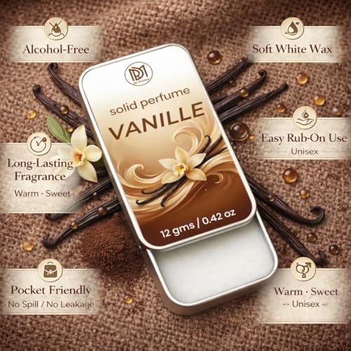 Image of IDITRI EXPORT Solid Perfume |Vanille&Nomade Alcohol Free Wax Perfume Balm, Long Lasting | Pocket Tin 12g, Pack Of 2| Non Greasy Smooth Glide, Travel Friendly Men And Women
