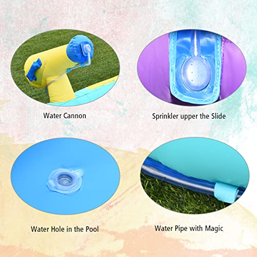 Bountech Inflatable Water Slide, Mega Waterslide Park For Kids Outdoor Family With Two Slides & Splash Pool, Gfci 750W Blower, Blow Up Water Slides Inflatables For Big Kids Adults Backyard Party Gifts #TOP3