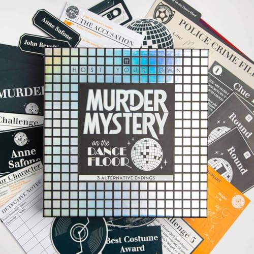 Talking Tables Reusable Murder Mystery Game Kit for 5-13 Players for Halloween Parties and Christmas, 1970s Themed Dinner Party or Birthday Fun with 3 Endings - Includes Props and Clues - Image 3