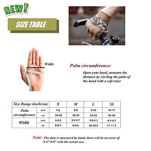 image for HYCOPROT Fingerless Tactical Gloves, Knuckle Protective Breathable Lig