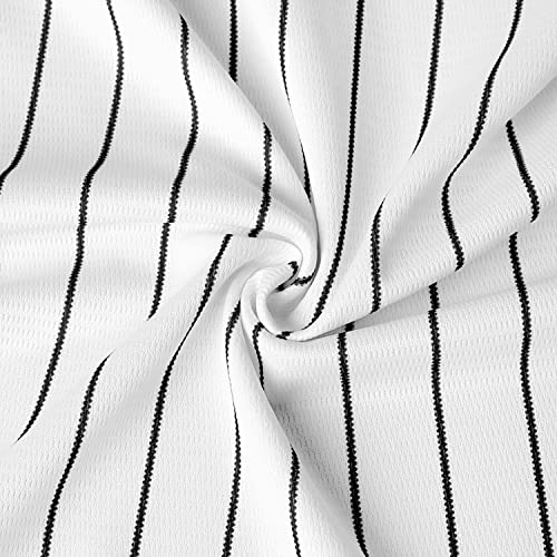 Ayoubaus Youth Blank Baseball Jersey, Shirts Kid's Short Sleeve Children's Sports Jersey (Small, Stripe-White) by Ayoubaus - Image 7