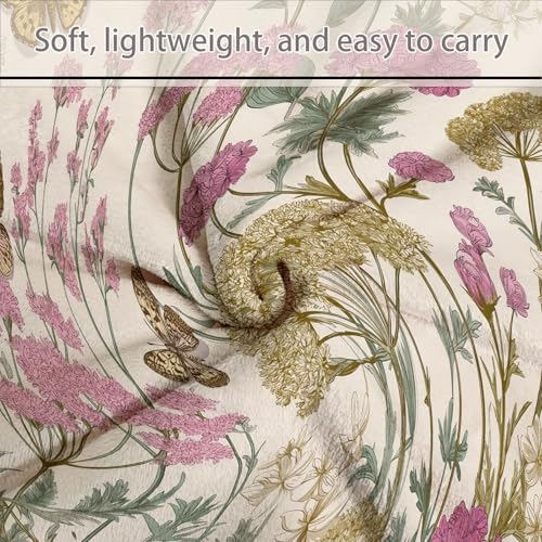 Couverture William Morris en flanelle de qualité supérieure rose et vert - 8