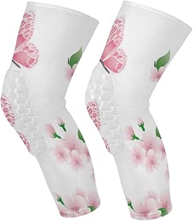LUNLUMO Flowers and Butterflies Sports Knee-Cap Kneepads Protection for Knees