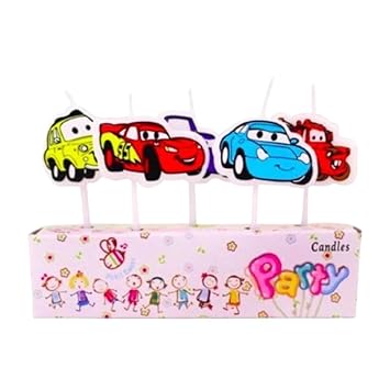 Wanna Party Transport Theme Car Cake Candles for Birthday Cake Decoration/Cake Candles for Birthday
