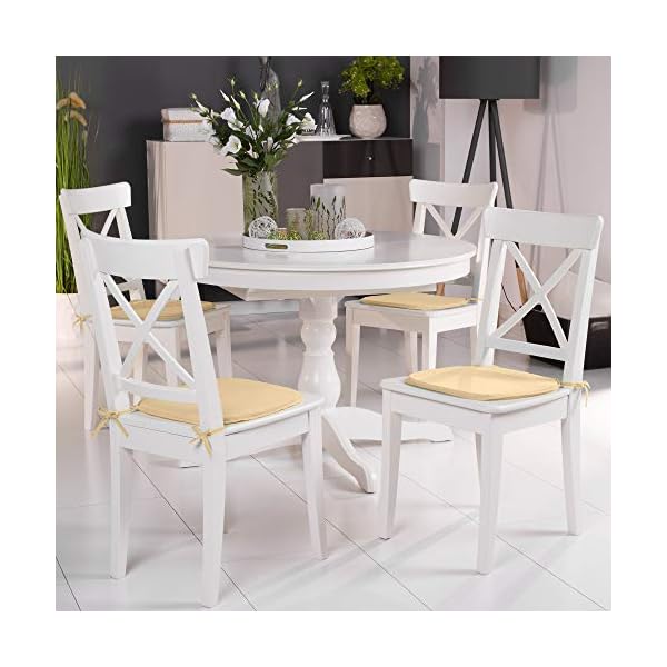 Beautissu Padded Chair Seat Pads Cushion - Plain Design 38x38x1.5cm - The Lara Range and sets - Image 3