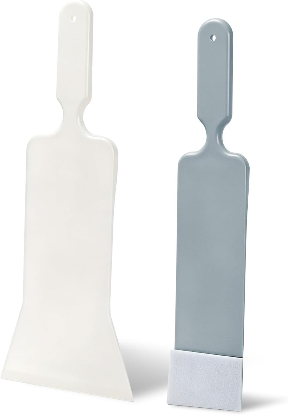 Car Paddle Squeegee, Long Handle Plastic Paddle Scraper, Flat Scraper Cleaning Tool for Car Front and Rear Windows Glass, Auto Window Glass Film Installation Tool (Bulldozer+Paddle)