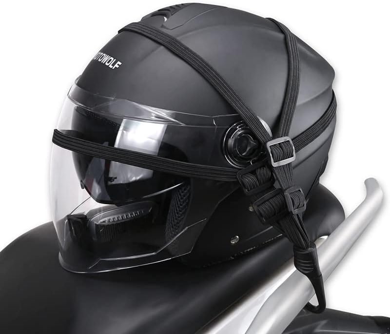 Helmet Rope Highly Elastic Luggage Binding Cord,Motorcycle Helmet Luggage Rope Motorcycle Bungee Cord Bandage Retractable Elastic Strap,Motorcycles Bandage Strapping Tape for Helmets,Boxes2 Pcs