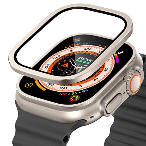Songsier Protection Écran pour Apple Watch Ultra 49mm, Cadre en Alliage De Titane Avec Verre Trempé 9h, Film de Protection LéGer, Anti-Rayures, Haute DéFinition et Sans Bulles pour iwatch Ultra 3/2/1 – vue 7
