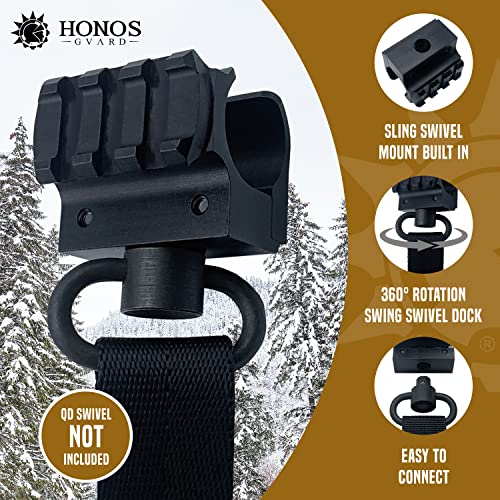 Honos Guard Shotgun Flashlight Mount Made in The USA Tactical Flashlight Mount and QD Sling