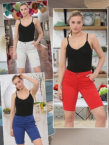 NOROZE Pantaloncini Chino Combat Cargo in Cotone