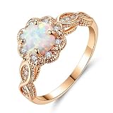 CiNily 18K Gold Plated Opal Ring