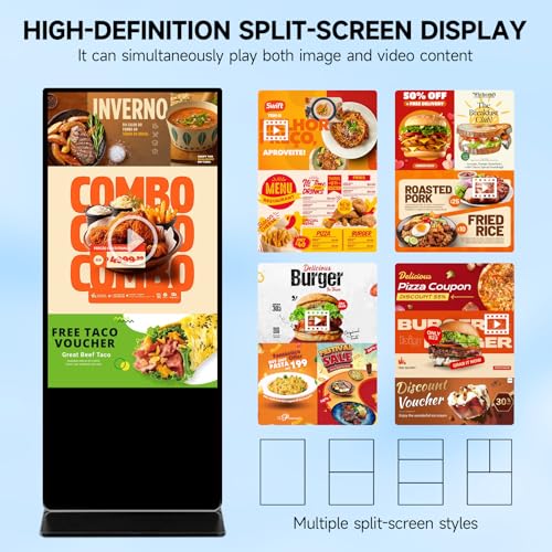 Image of 49 inch 4K Non-Touch IPS Floor Signage Kiosk, Displays by CMS, App, USB, HDIM