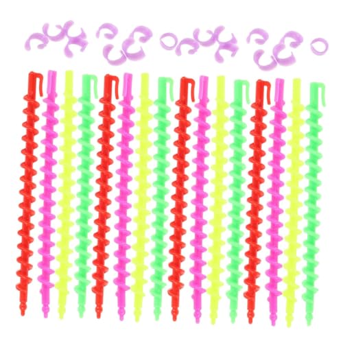 Healvian Rulos De Permanente En Espiral 26 Unidades Tamaño Pequeño Varillas De Plástico Flexibles Para Mujer Uso Doméstico y Viaje