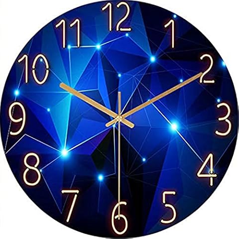 Wall Clock Without Ticking Sound, Silent, Modern, 30 cm Quartz Large, Battery-Operated Wall Clock, Easy to Read for Rooms, Home, Kitchen, Bedroom, Office, School Cover