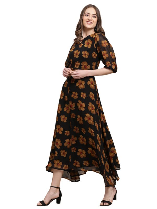 Preneum Women's Regular T-Shirt (Maxi-N-04_Black L)