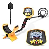 ✔ Empfindlichkeits- und Tiefeneinstellung. Einfache Drucktastensteuerung mit einfacher Berührung und Bedienung. Armlehne und Vorbau - wurden entwickelt, um die Belastung des Unterarms zu verringern. Die Nylonklammer sichert den Schlupf des Handfachs weiter, nachdem der Detektor lange Zeit am Arm gehalten wurde. (Es ertönt ein Piepton, wenn kein Metall vorhanden ist, und manchmal ertönt ein abnormaler Summer. Achten Sie darauf, die Empfindlichkeit zu verringern.Die Empfindlichkeit verringert die)