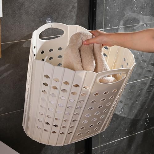 Panier à linge pliable avec poignées solides et structure souple amovible - 5