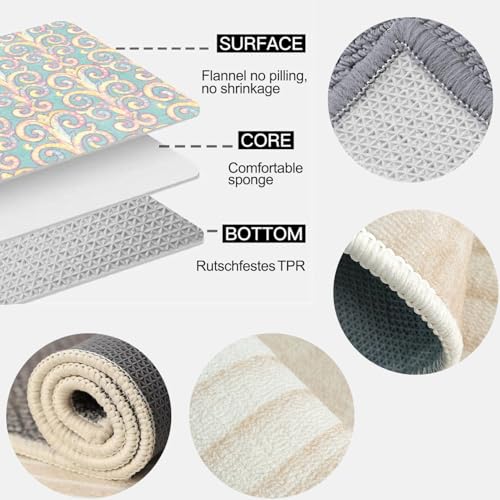 Tapis boho salon chambre 100x150 cm duveteux et lavable - 5