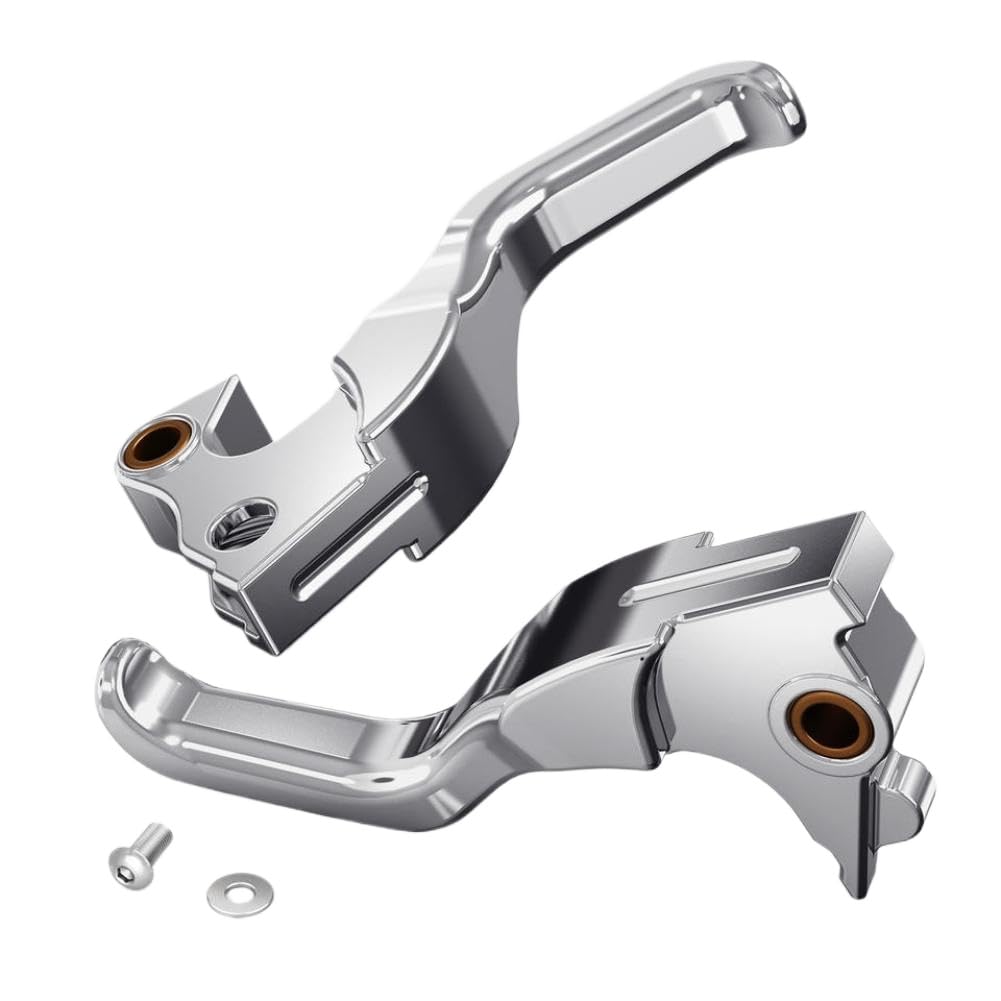 Mqgpbwrzn Silver Short Brake Clutch Levers Compatible With Harley-Davidson Sportster 883 Super Low Xl883l 2014-2020 Sportster 1200 Custom Xl1200c Xl883n Xl1200ns(Silver)