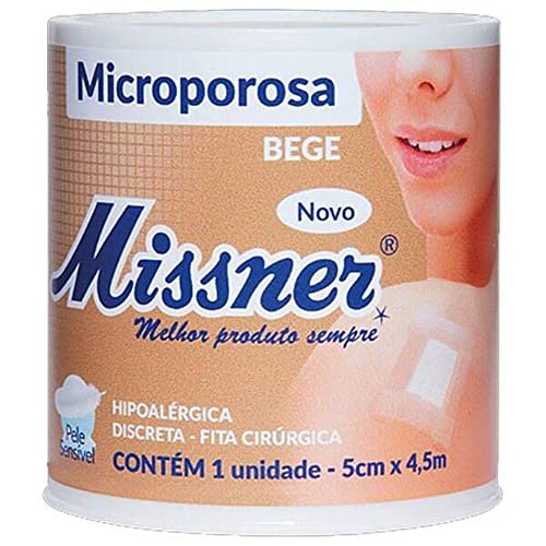 Missner Fita Cirúrgica Microporosa Bege Hipoalérgica 5 Cm X 4.5 M