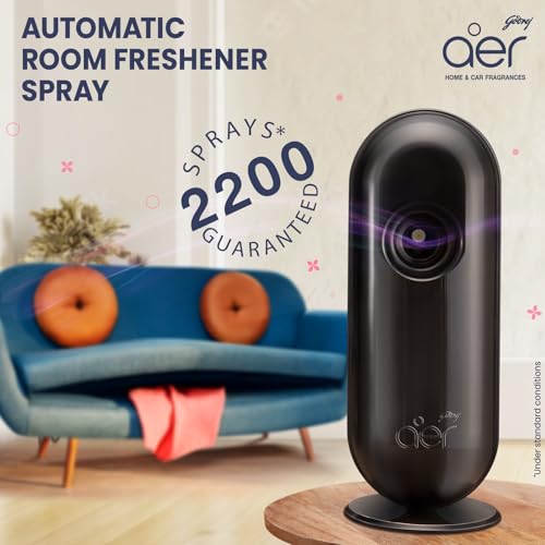 Image of Godrej aer Matic, Automatic Air Freshener Spray Kit with Flexi Control - Violet Valley Bloom & Cool Surf Blue & Petal Crush Pink (225 Ml)