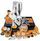 Snap Fastener Tool, Snap Kit with Tool, Canvas Snap Tool with 300 pcs Boat Cover Snaps, Repair and Replace Snaps DIY Leather, Sewing, Tarps, Fabric