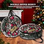 2Pcs Christmas Wreath Storage Container, Clear PVC Bag for 24-Inch Wreaths, Waterproof Dustproof for Garland & Christmas Decorations (Black) - Image 5