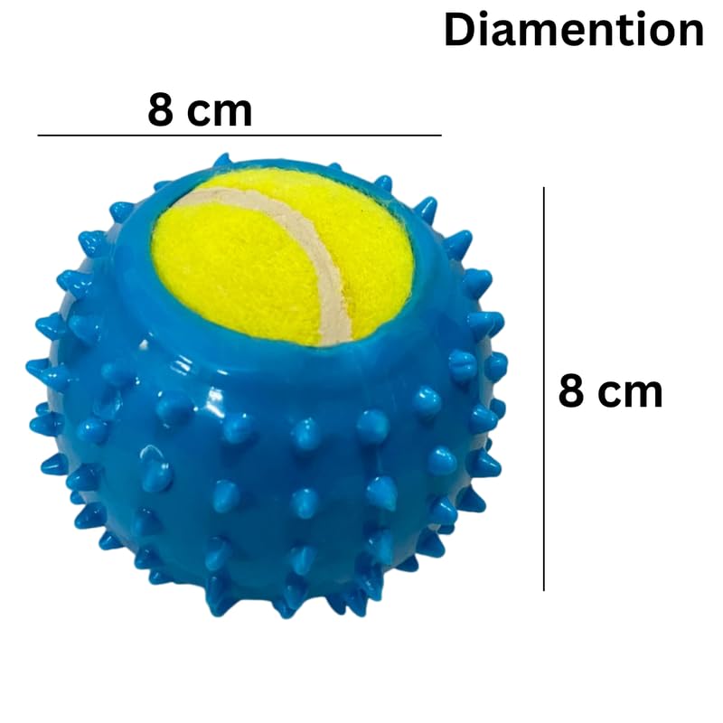 BohoBark Pet Training Ball Floatable Dog Pool Toy Dogs Chew Spiky Ball for Puppy, Ideal for Medium and Small Dogs Teeth Cleaning Supplies 1