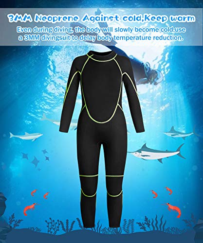 image for Greatever Kids Wetsuit 3mm Neoprene Thermal Swimsuit Long Sleeve UV Pr