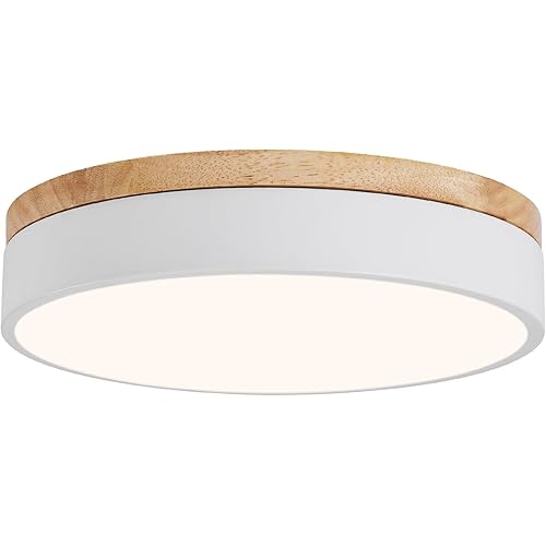 11.8 Inch LED Flush Mount Ceiling Light,Modern LED Close to Ceiling Light,5CCT 2700K-6000K Round Ceiling Light Fixtures,Minimalist White Ceiling Lamp for Bedroom, Kitchen, Hallway(White)